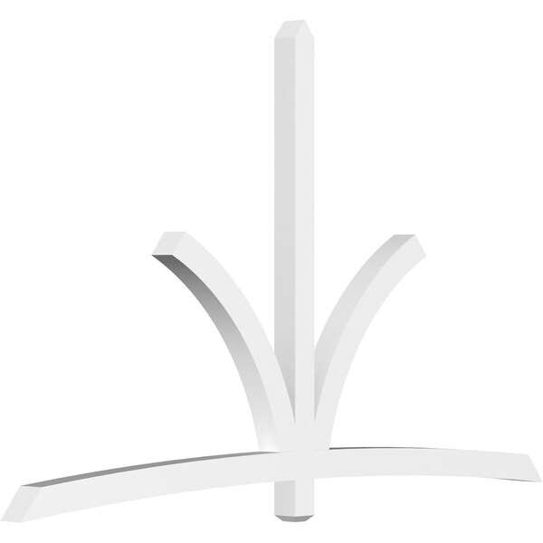 Ekena Millwork Davenport Architectural Grade PVC Gable Bracket, 108"W x 67 1/2"H x 4"D x 4"F, 15/12 Pitch GBP108X68X0404DAV00 - main